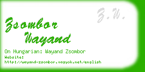 zsombor wayand business card